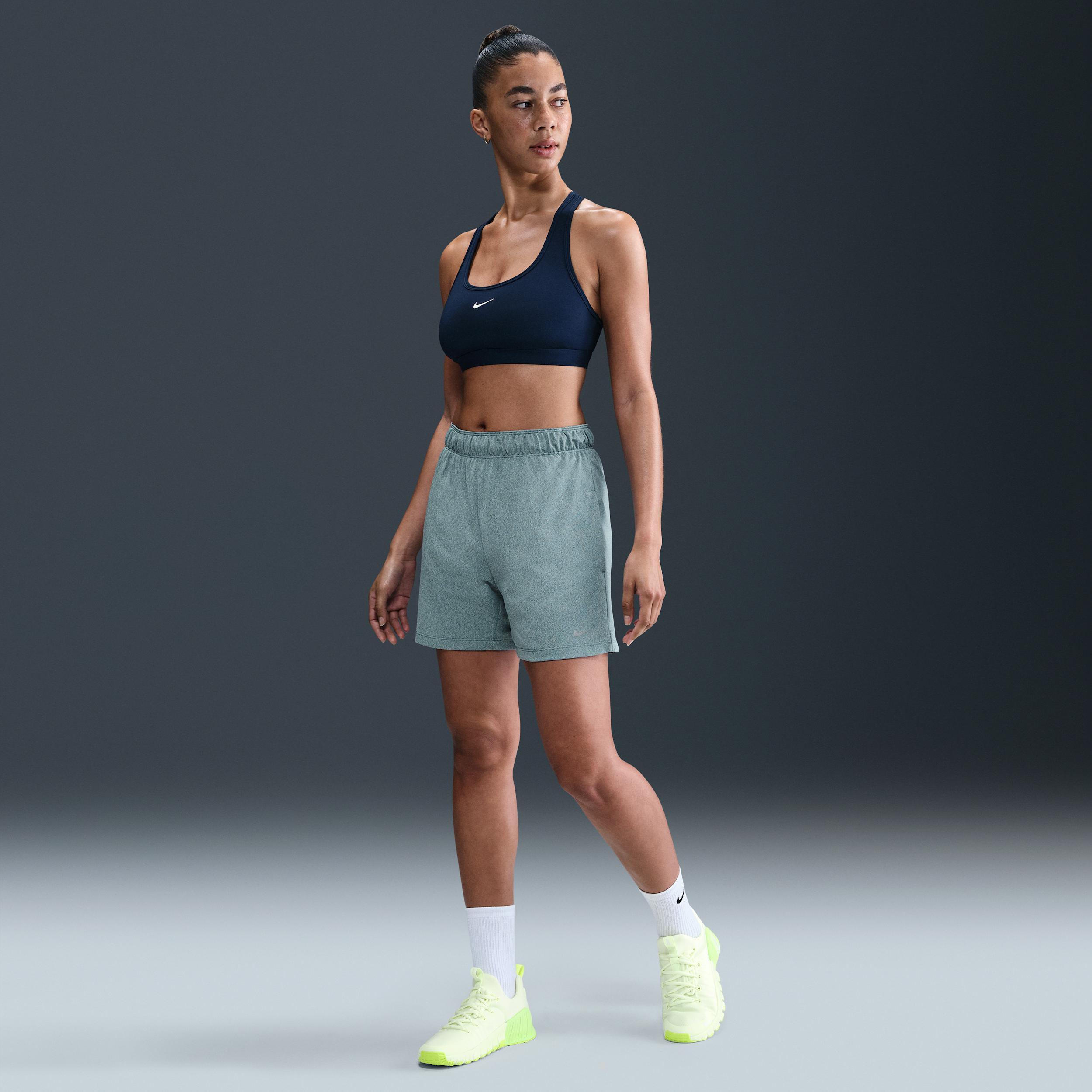 Nike Womens Attack Dri-FIT Fitness Mid-Rise 5 Unlined Shorts | DX6024-006 Product Image