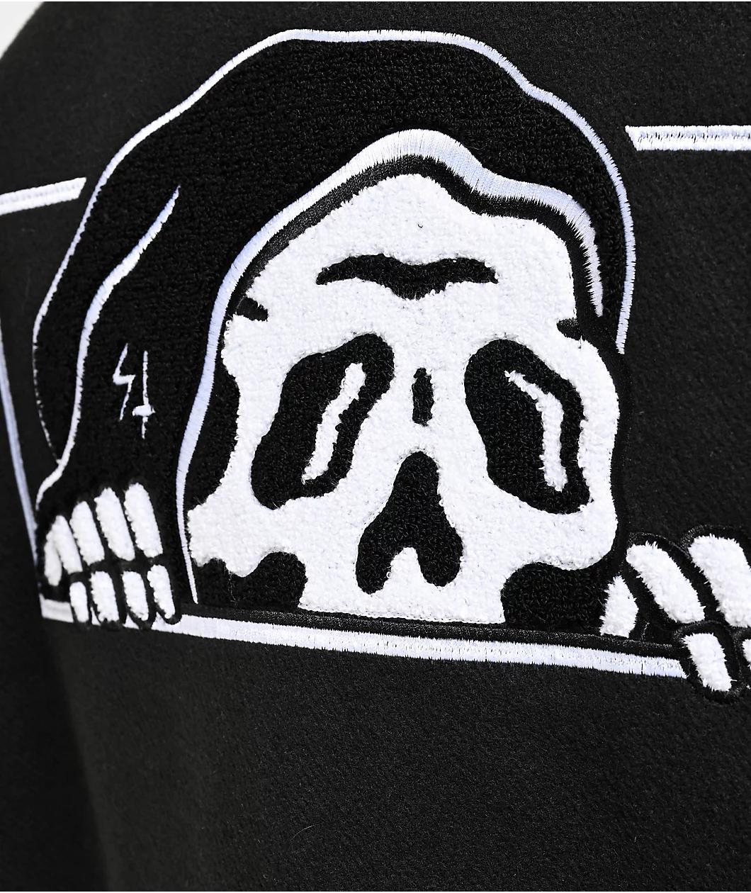 Lurking Class by Sketchy Tank Box Logo Black Varsity Jacket Product Image