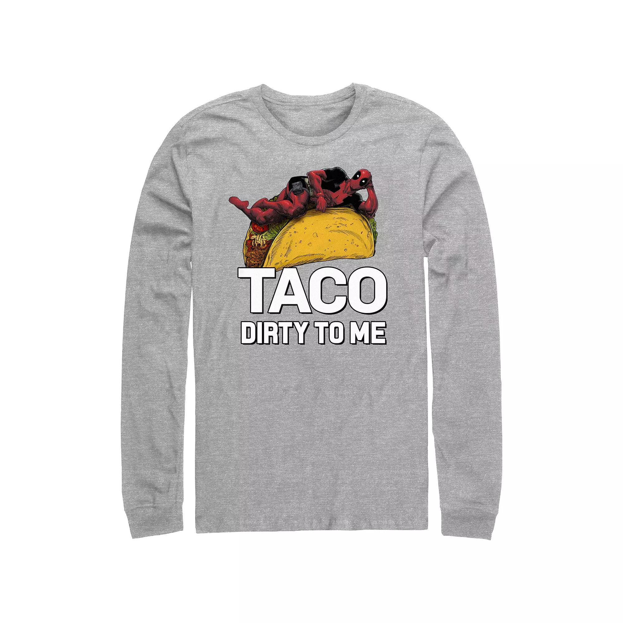 Big & Tall Marvel Deadpool Taco Dirty To Me Long Sleeve Graphic Tee, Men's,  Product Image
