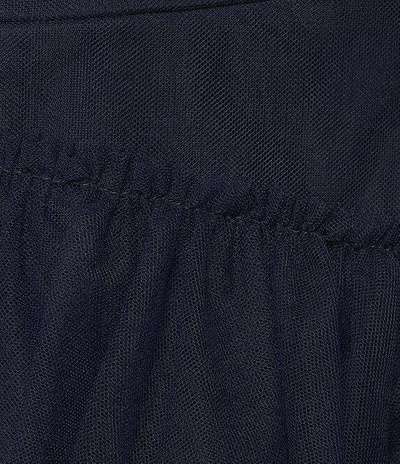 Next Up Plus Size Tulle Twist Adjustable Spaghetti Strap Double Layered Dress Product Image