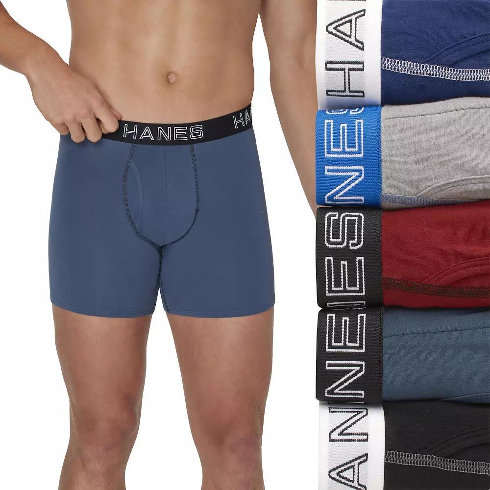 Men's Hanes® 5 Pack Ultimate Stretch Moisture Wicking Boxer Brief Underwear,  Product Image