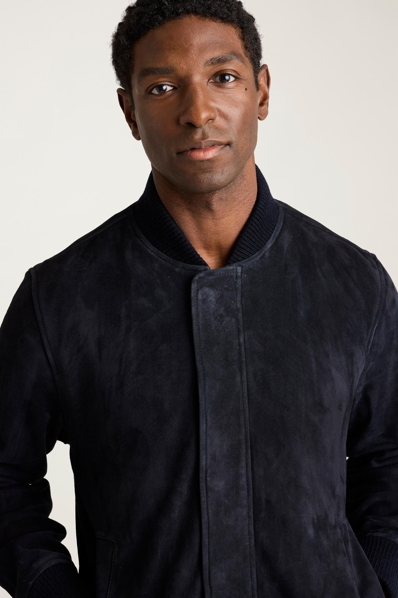 The Suede Bomber Jacket Product Image