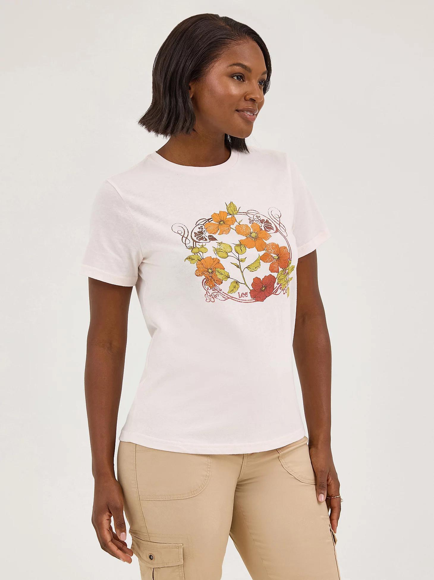 Women's Floral Wreath Graphic Tee | Women's Tops & Tees | Lee® Product Image