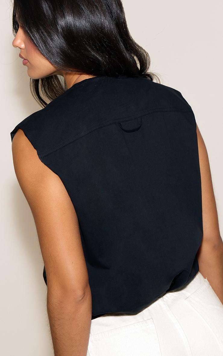  Black Zip Up Utility Vest Product Image