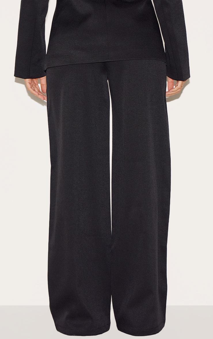 Black Premium Tailored Woven Wide Leg Pants Product Image