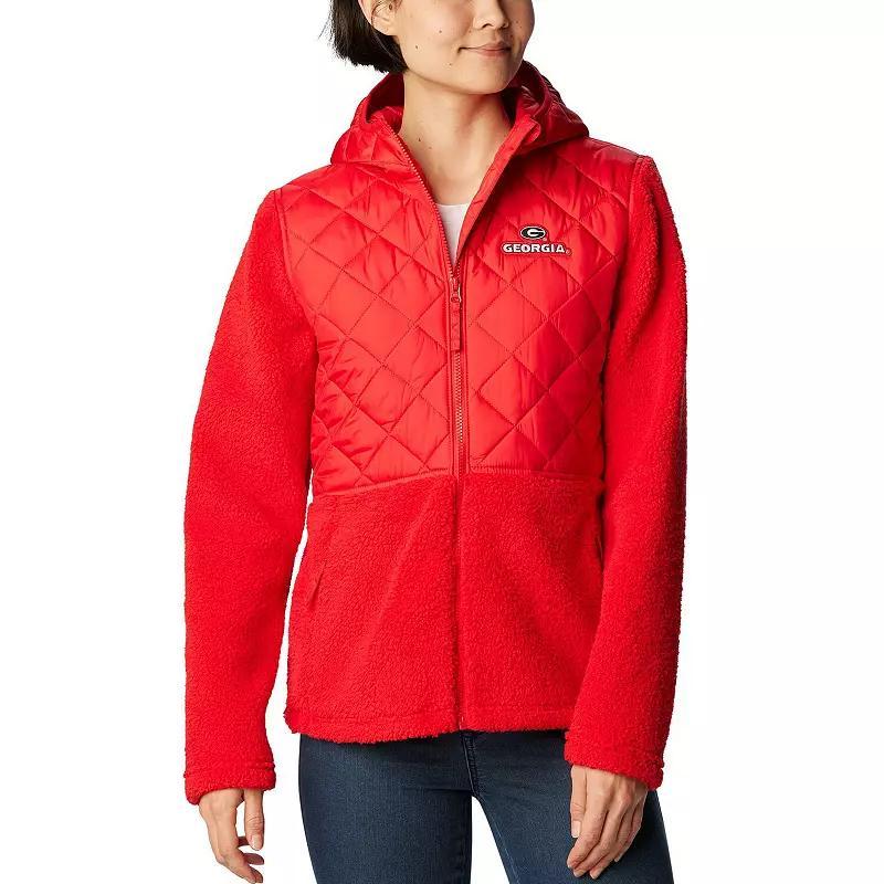 Women's Columbia Red Georgia Bulldogs Crested Peak Sherpa Full-Zip Jacket, Size: Small Product Image