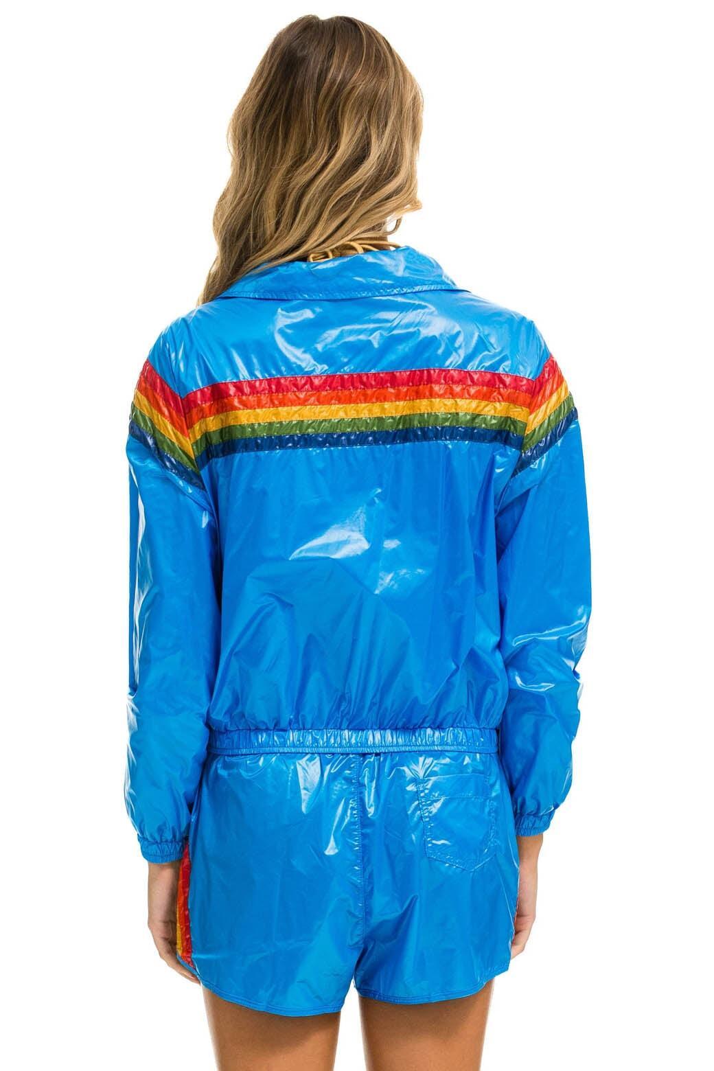 5 STRIPE WINDBREAKER -  BLUE CINA Female Product Image