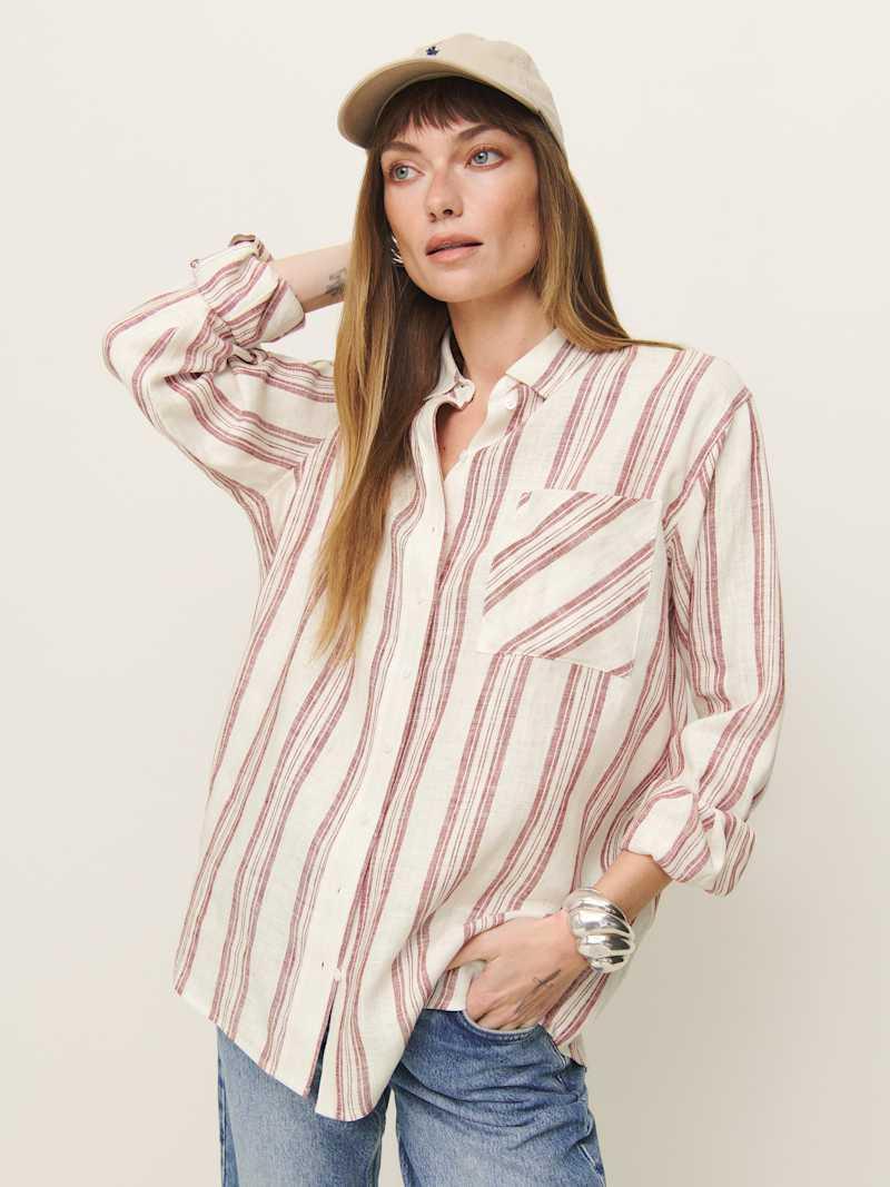 Eli Oversized Linen Shirt Product Image