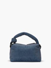 JWA PUFFY CORNER BAG - VELVET TOP HANDLE BAG in blue | JW Anderson US  Product Image