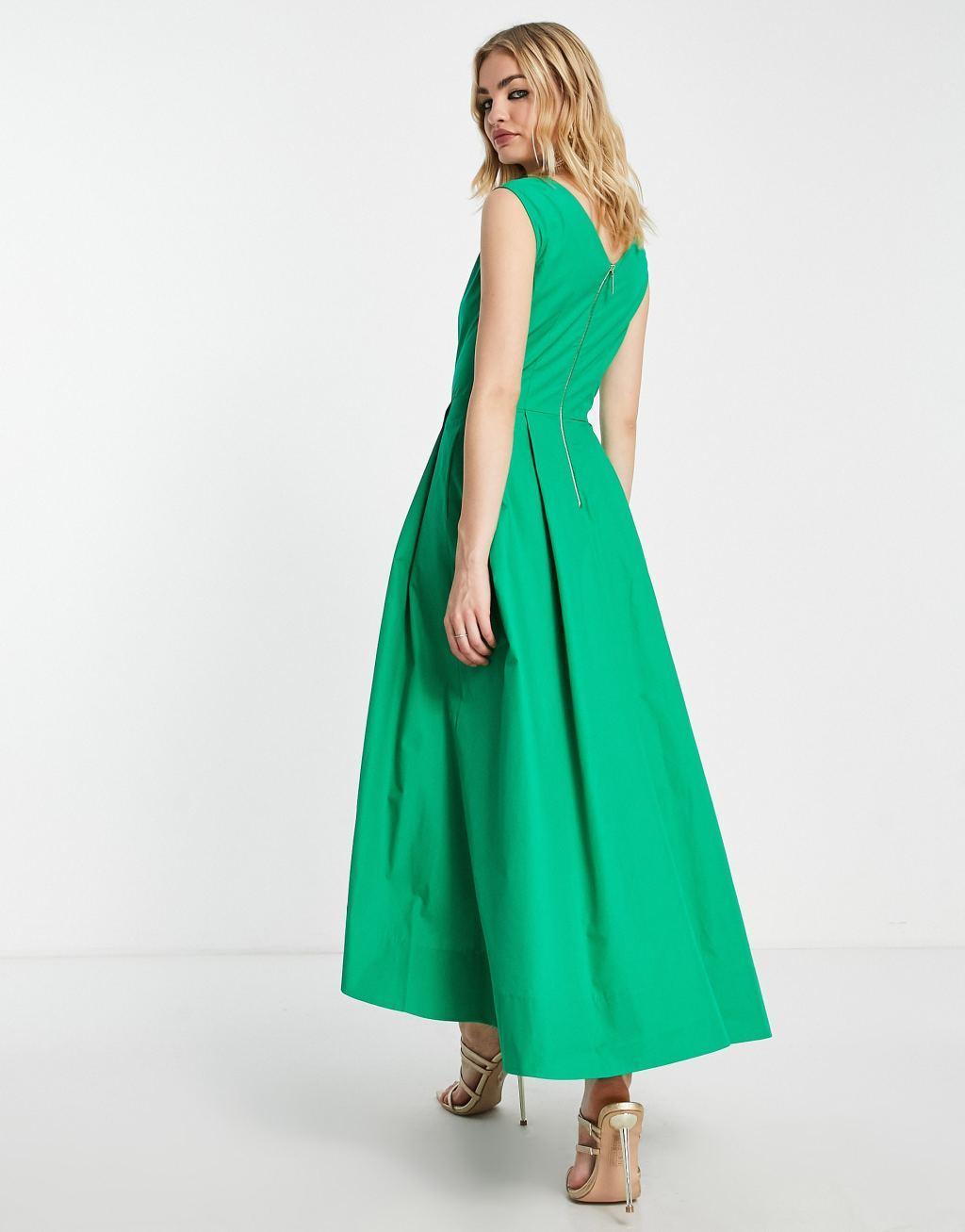 Closet London pleated high low midaxi dress Product Image