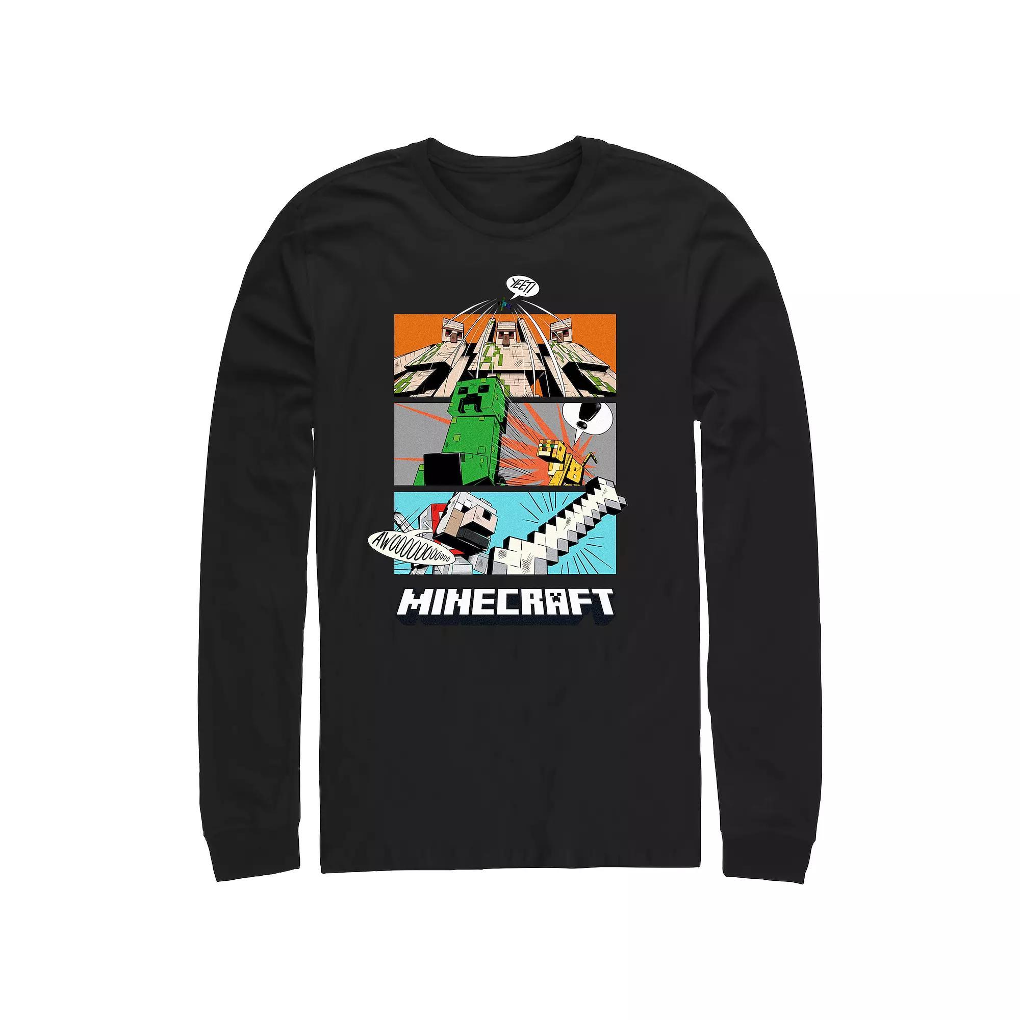 Men's Minecraft Scenes Panel Graphic Tee,  Product Image