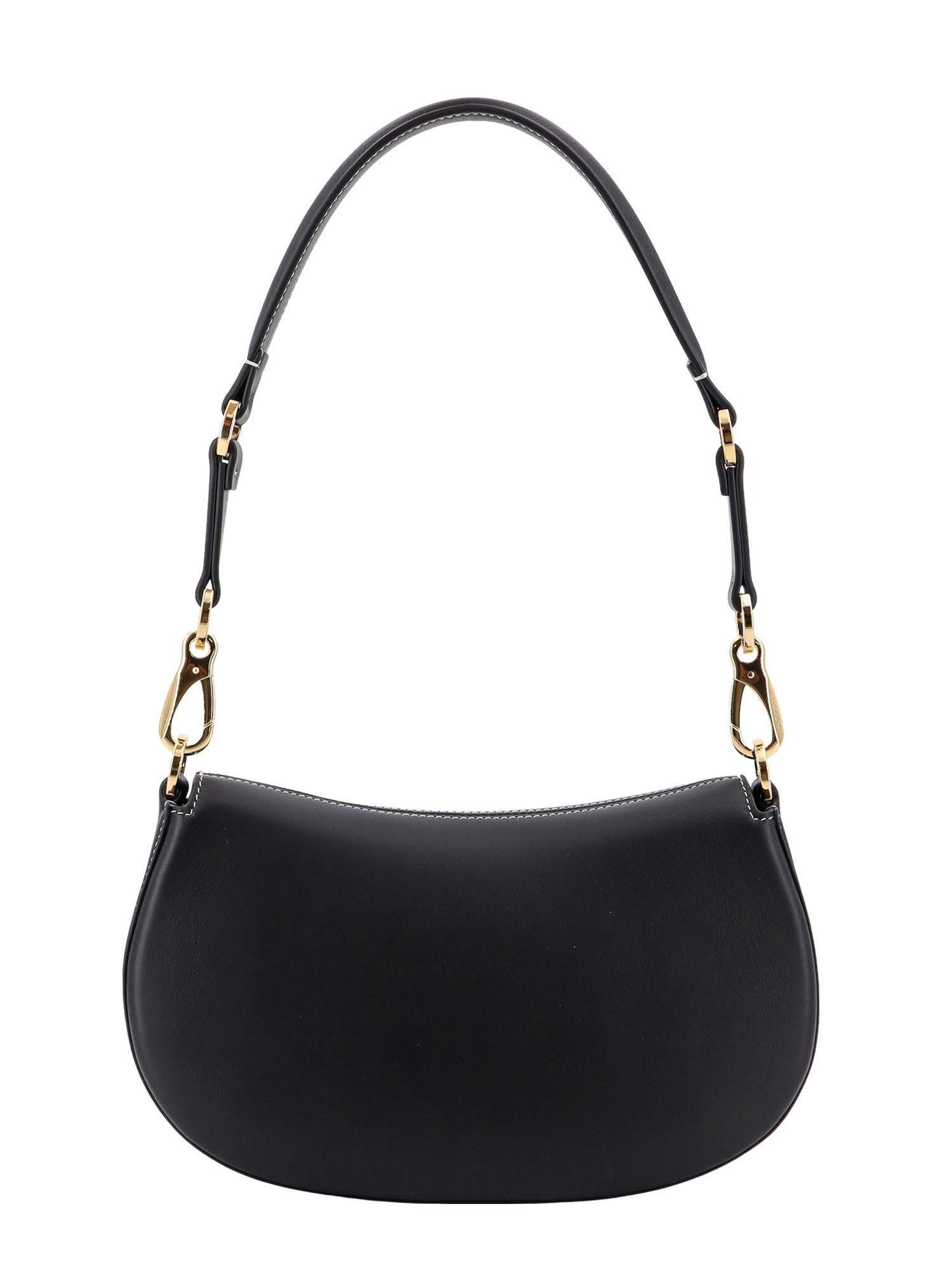 VALENTINO GARAVANI Vlogo Saddle Shoulder Bag In Black Product Image