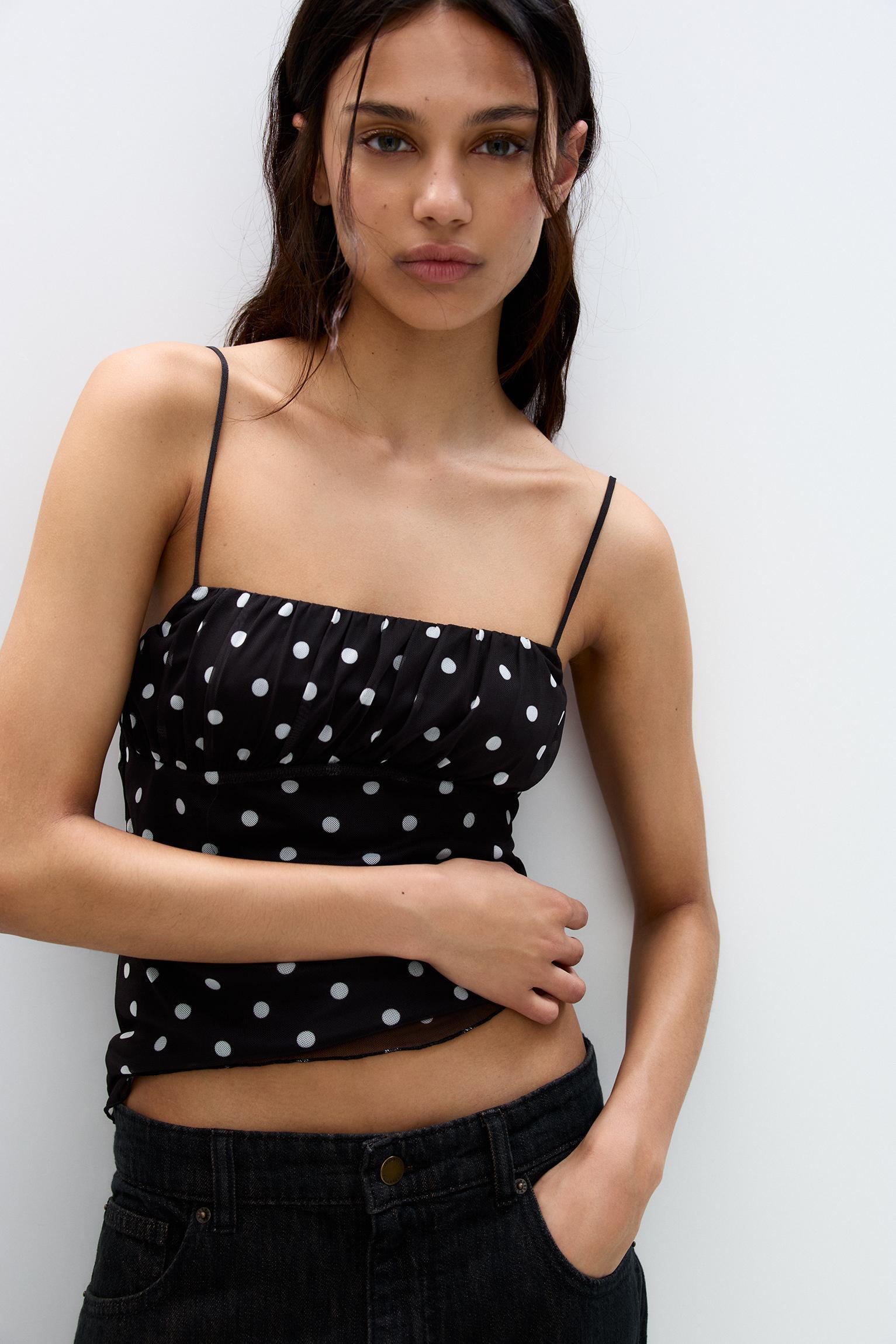 Strappy polka dot top Product Image