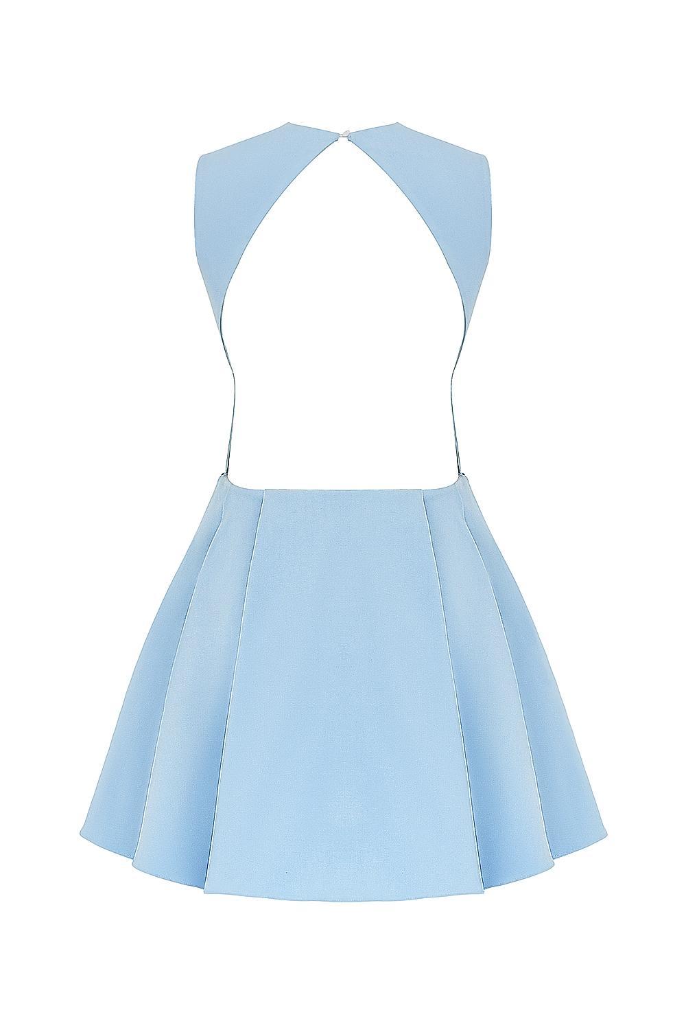 Ingrid  tuscan blue twill mini dress Product Image