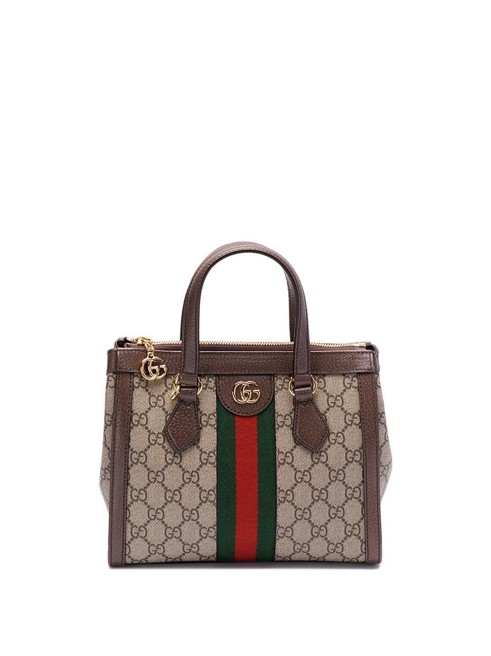 GUCCI `ophidia Gg` Small Tote Bag In Brown Product Image