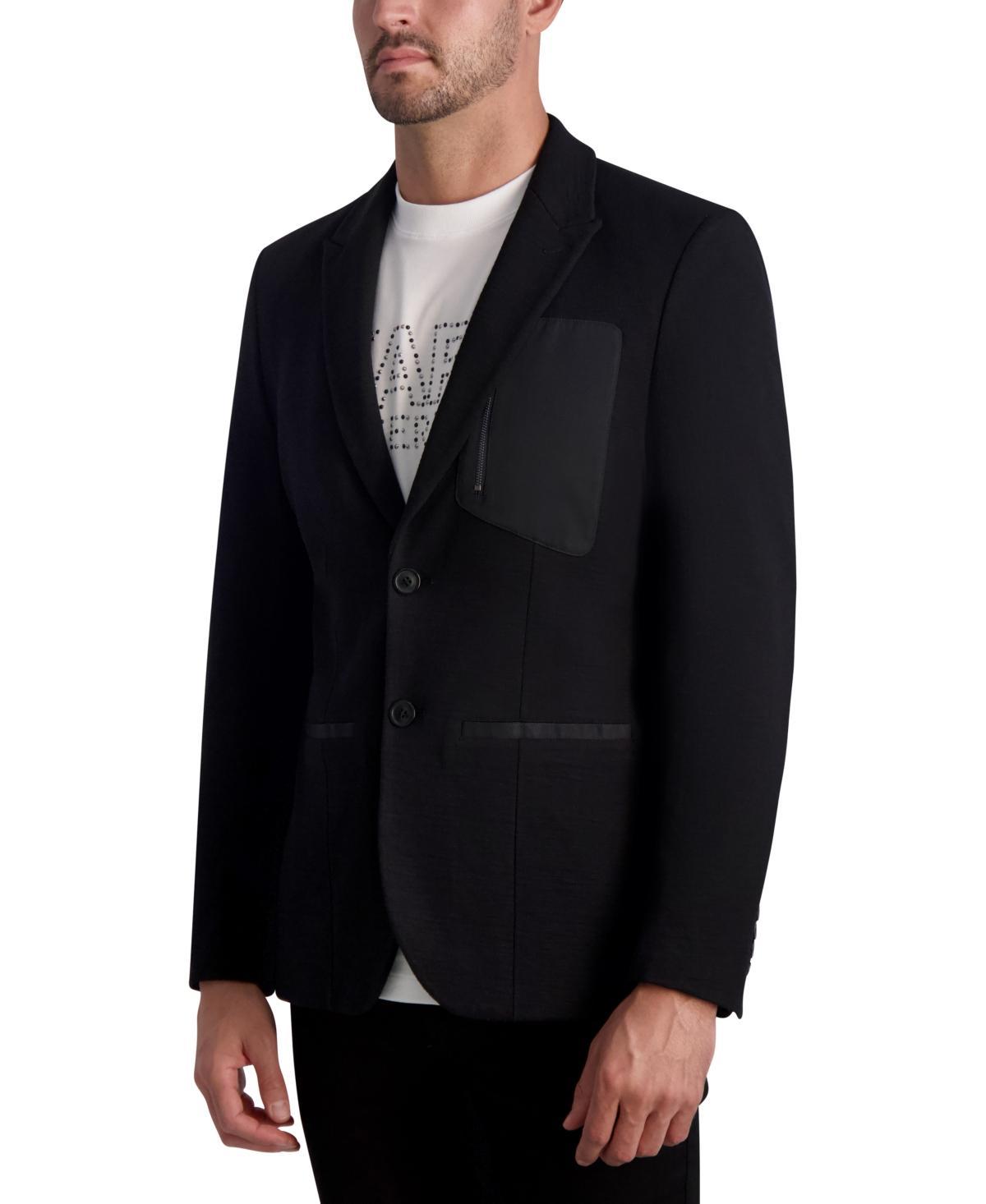 Mens Textured Blazer with Zip Pocket Product Image