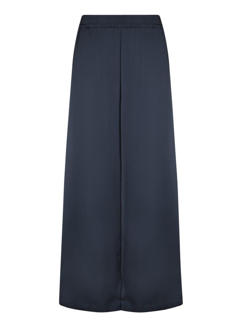 FABIANA FILIPPI Midnight Blue Trousers With Fluid Fabric Product Image