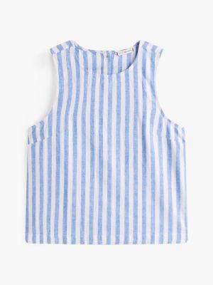 Stripe Cotton-Linen Blend Tank Top Product Image