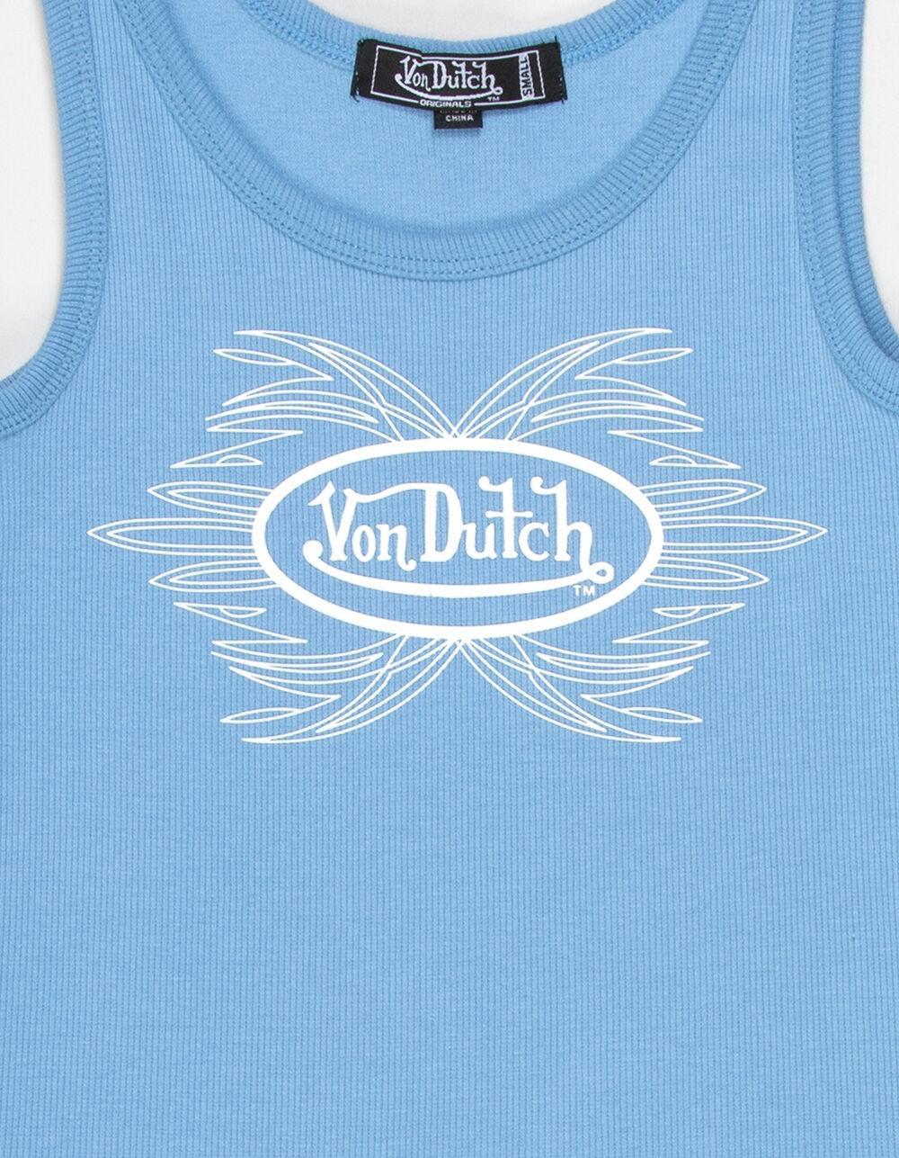 VON DUTCH Wing Womens Tank Top - BLUE Product Image
