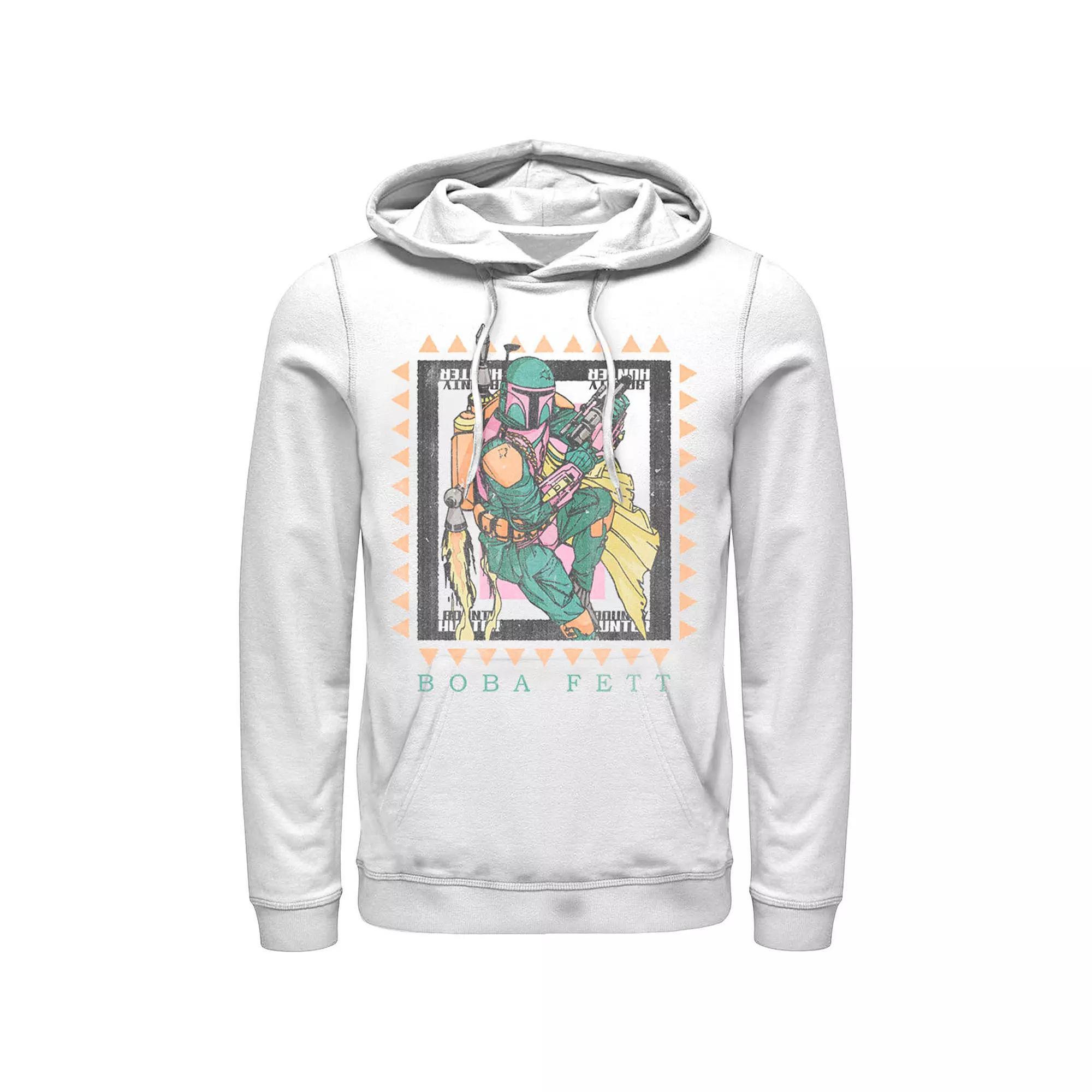 Men's Star Wars Boba Fett Stamp Hoodie, Size: Medium, White Product Image