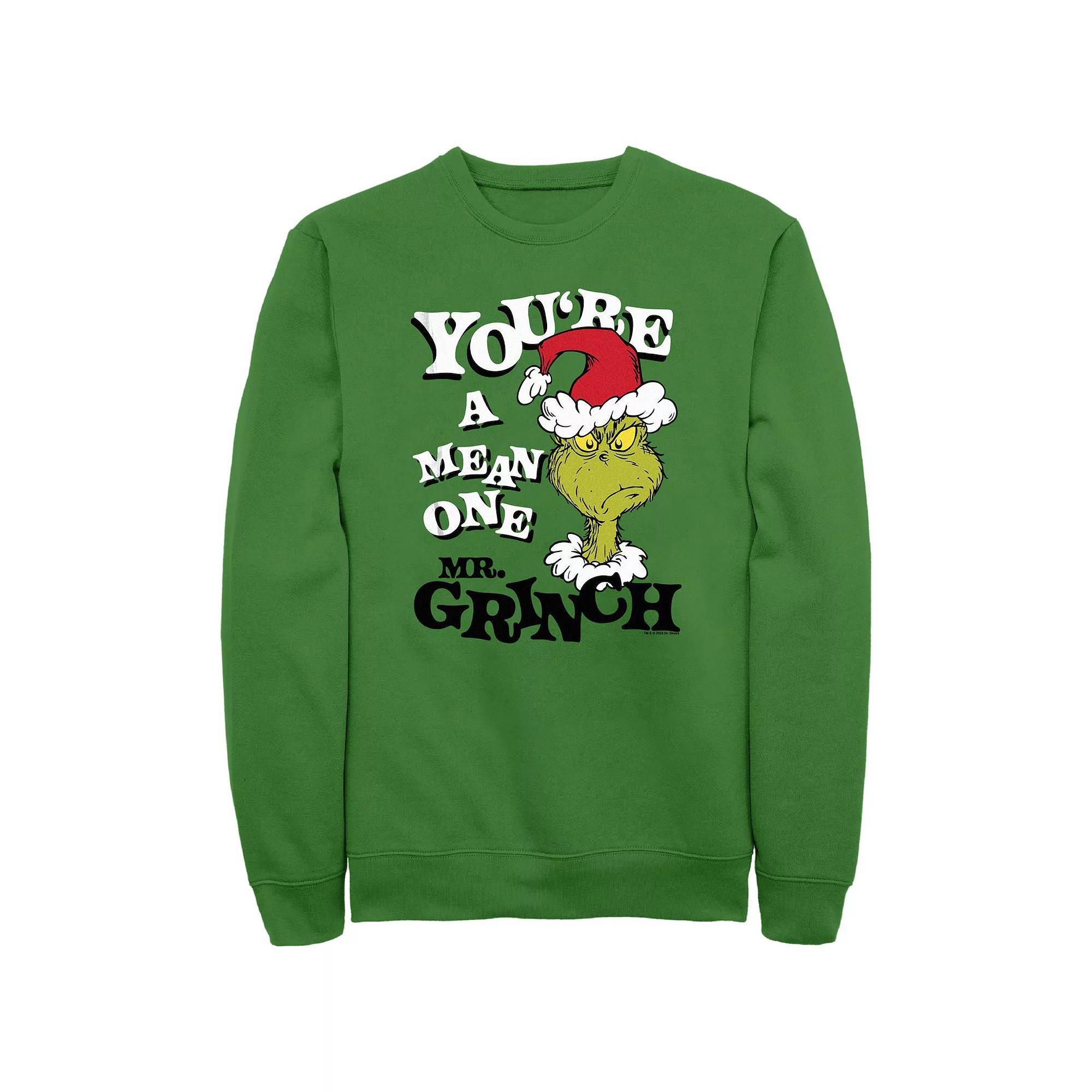 Men's Dr. Seuss You're A Mean One Mr. Grinch Fleece, Size: XL, Kelly Product Image