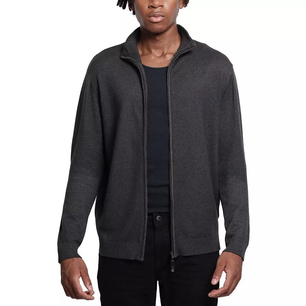 Men's Xray Full Zip Mockneck Sweater, Size: Medium, Heather Grey Product Image