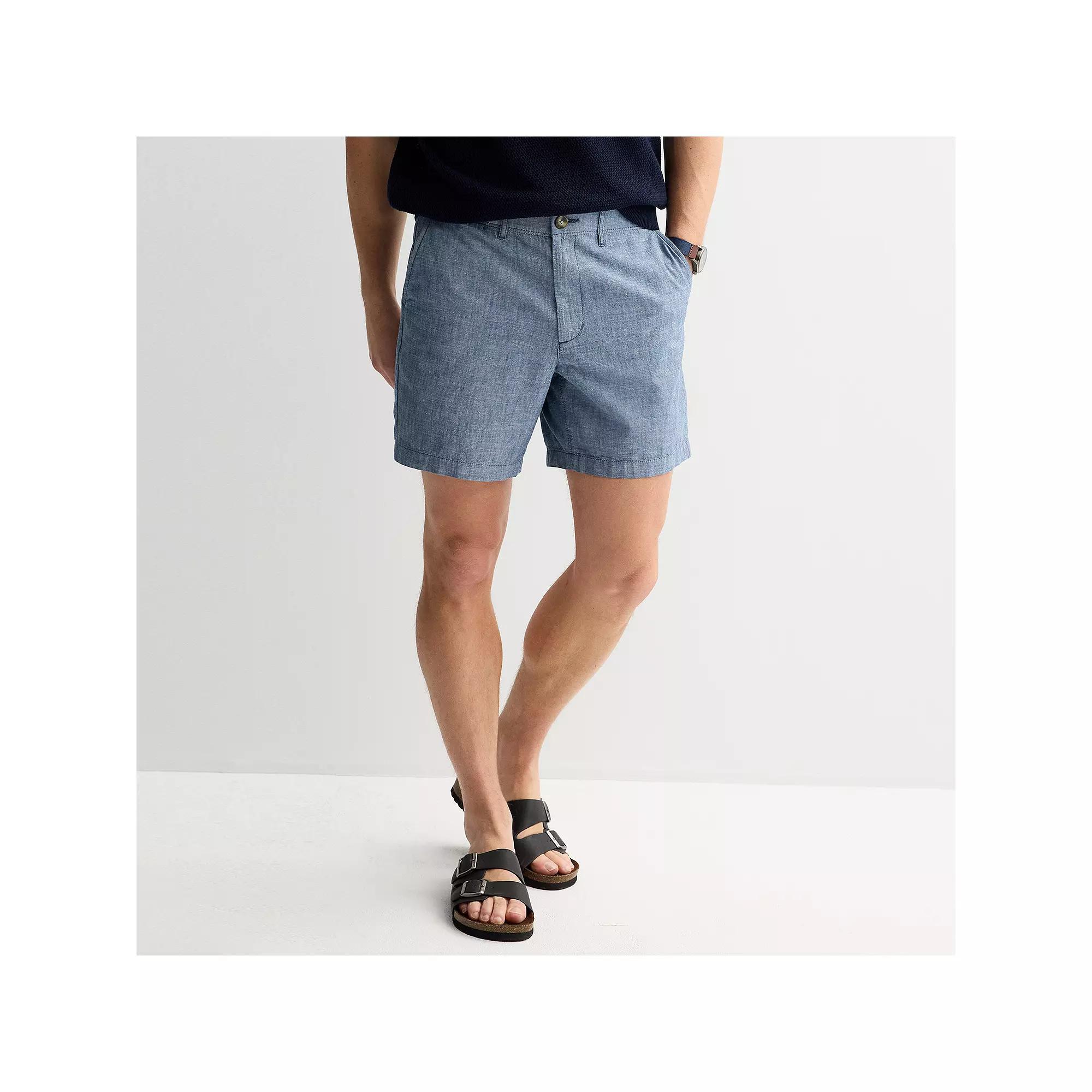 Men's Sonoma Goods For Life® 7" Flexwear Flat Front Shorts, Size: 40 7 IN, Chambray Product Image