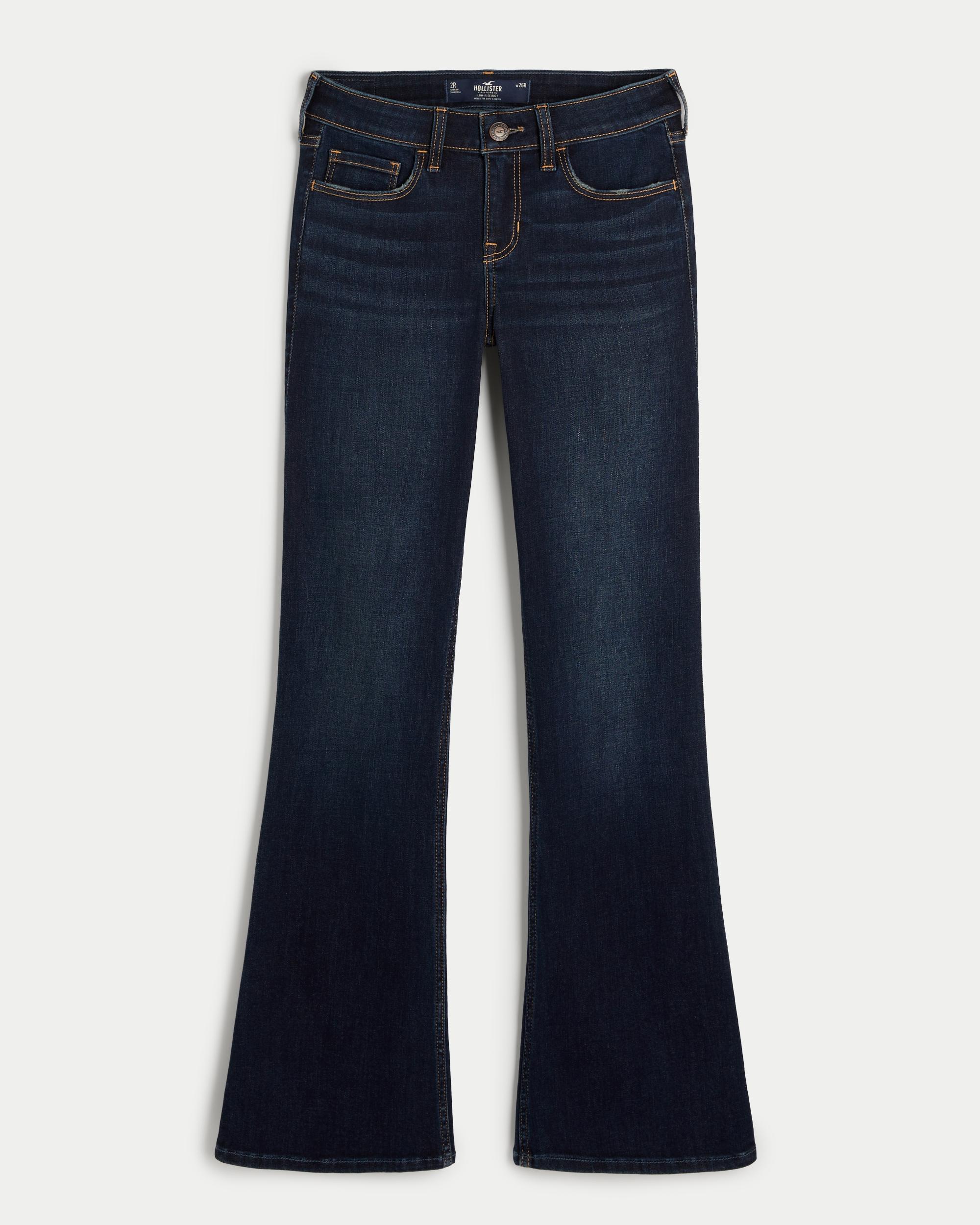 Low-Rise Dark Wash Boot Jeans Product Image