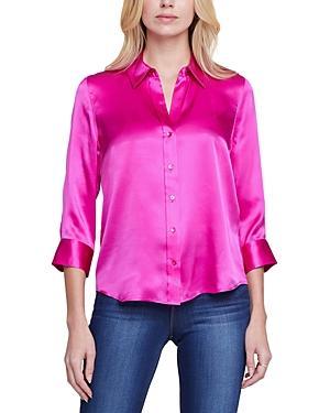 Womens Dani Three-Quarter Sleeve Silk Shirt Product Image