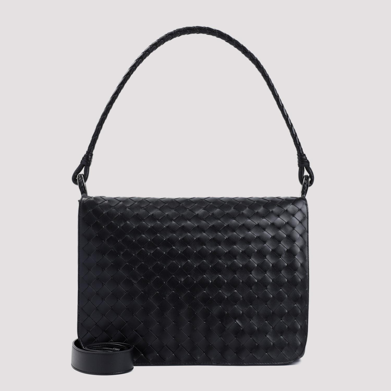 BOTTEGA VENETA Small Wing Intrecciato Shoulder Bag In Black Product Image