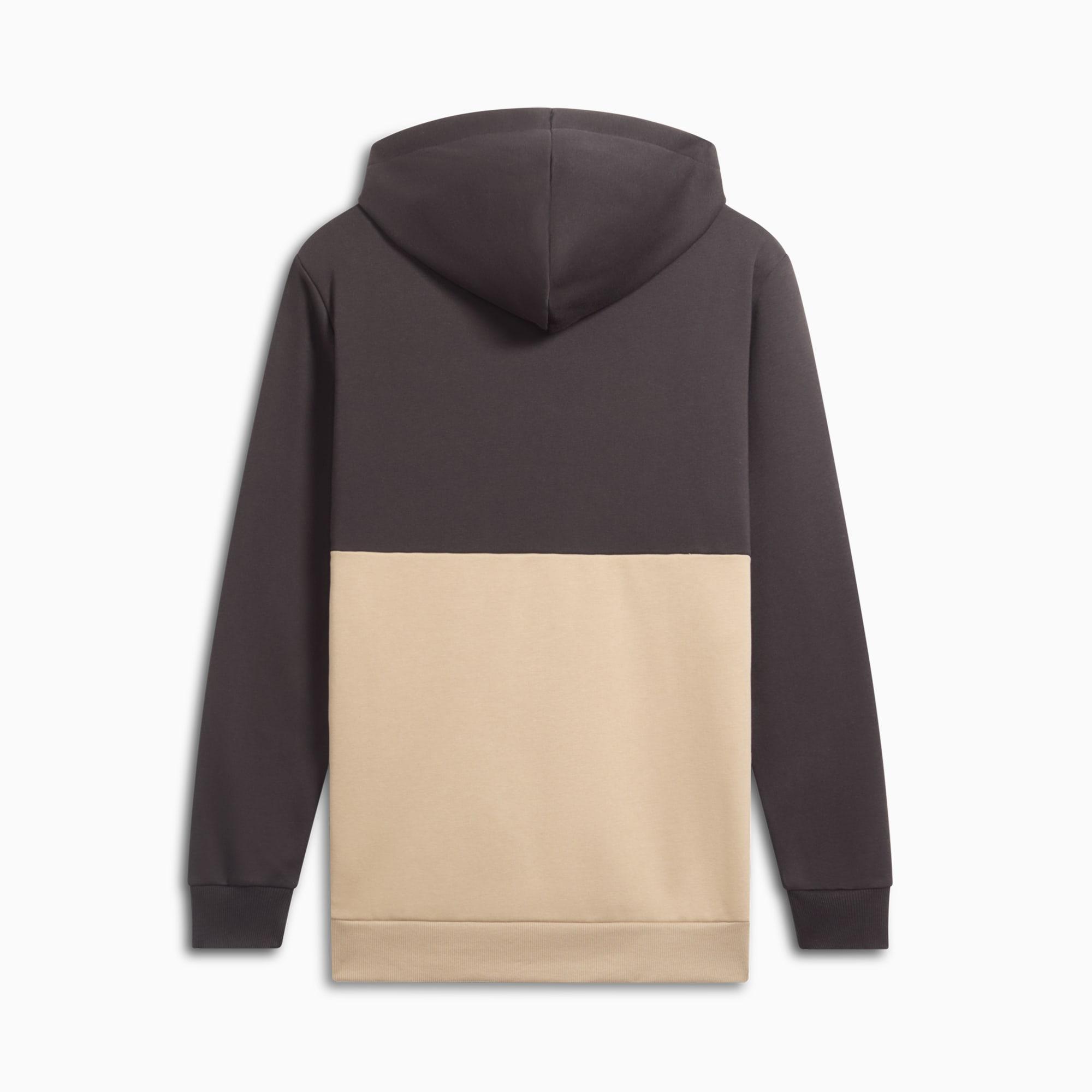 PUMA Power Mens Colorblock Hoodie in Grey Skies Product Image