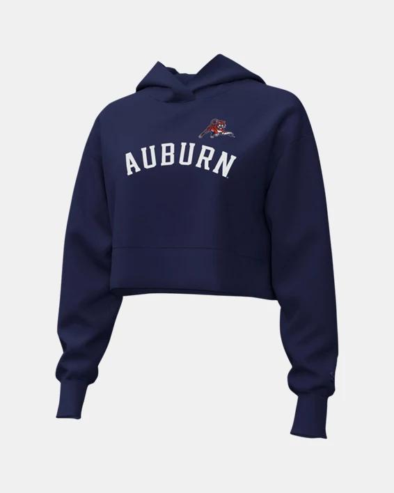 Womens UA Rival Fleece Collegiate Cropped Hoodie Product Image