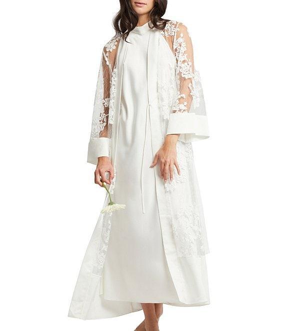 Rya Collection Charming Solid Charmeuse Satin Halter Neck Open Back Gown Product Image