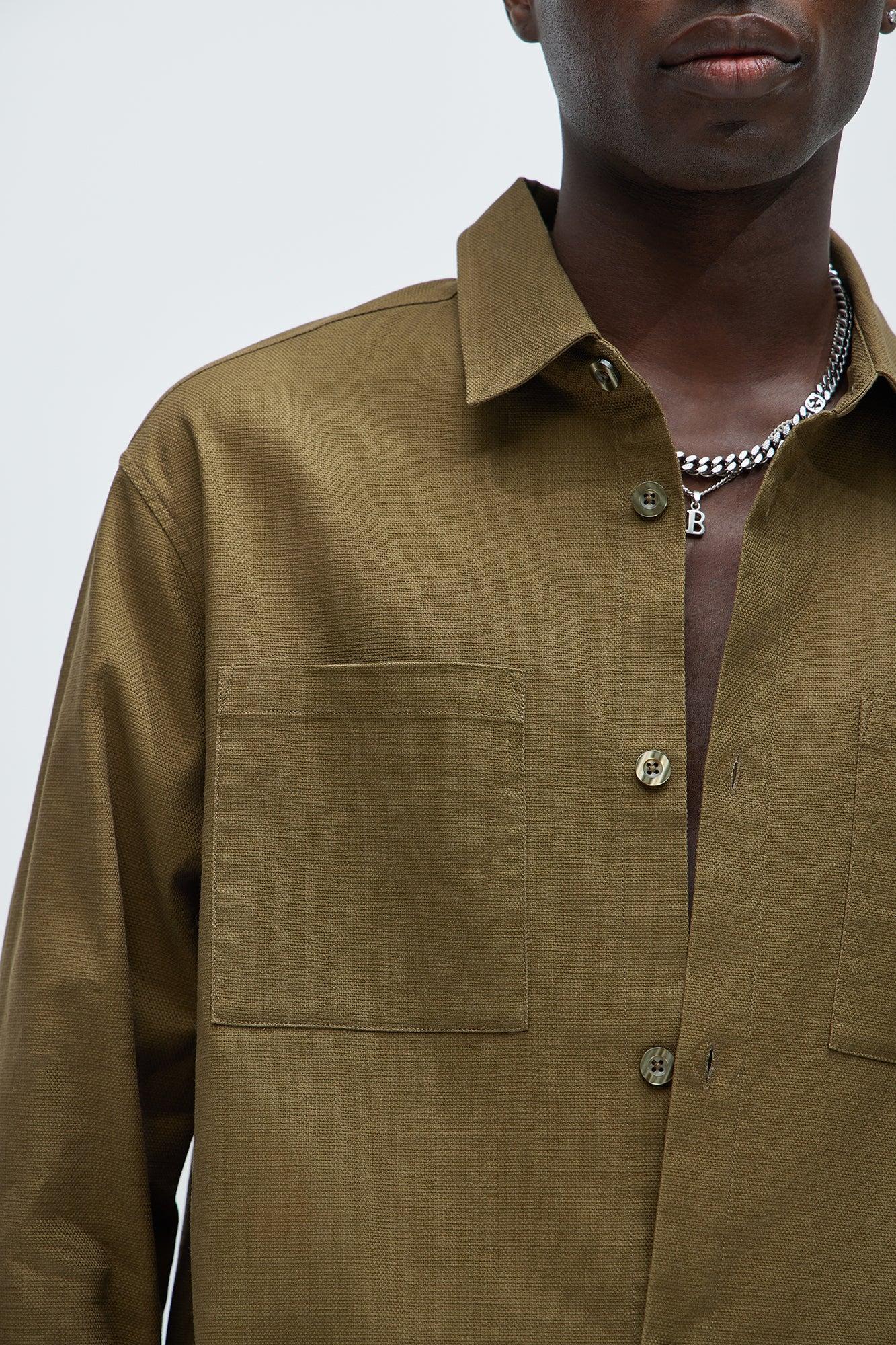 Eastman Pocket Button Up Shirt - Olive Product Image