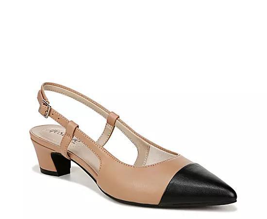 LifeStride Maven 2 Women's Slingback Pumps, Size: 6.5 Wide, Black Sienna Product Image