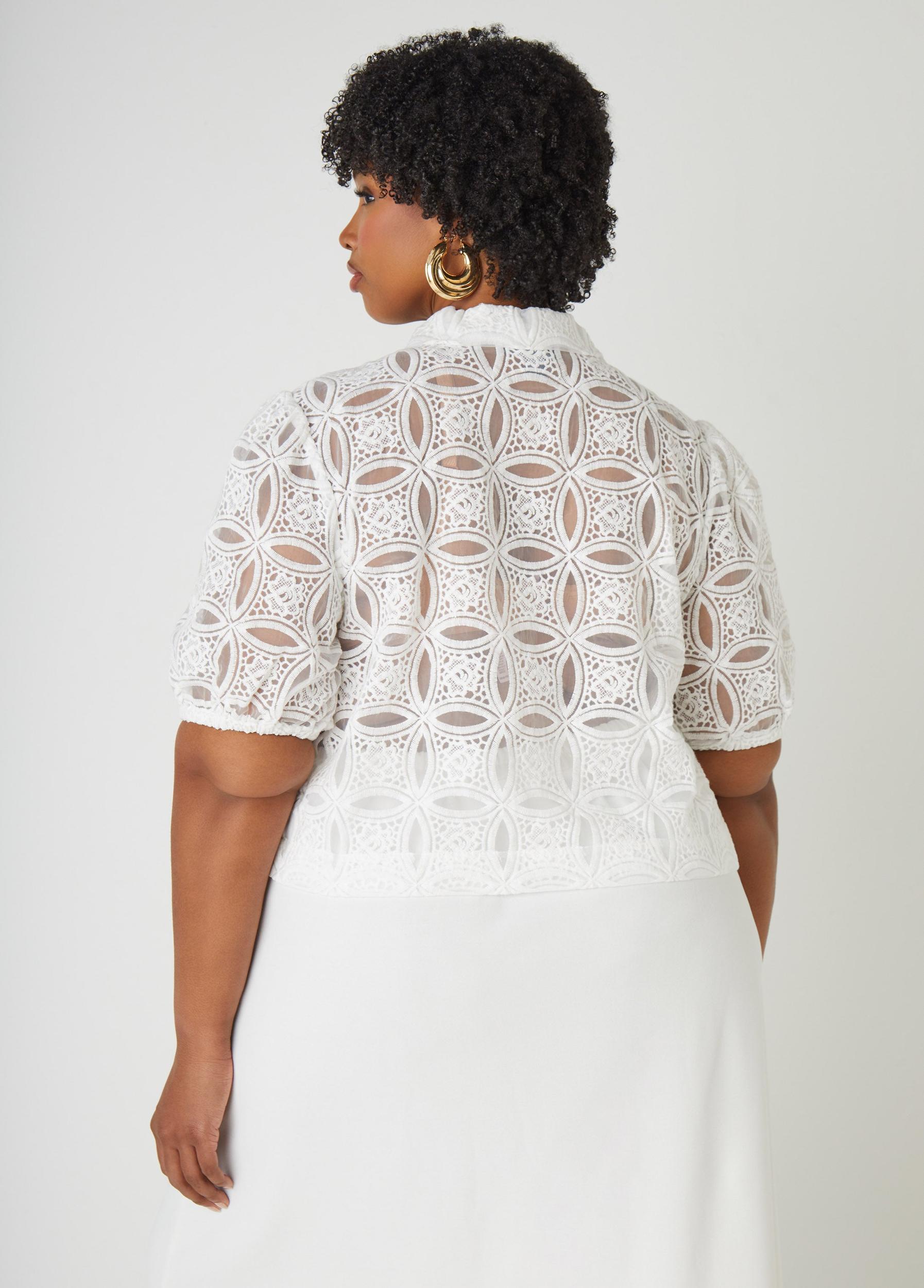 Cropped Embroidered Shirt Product Image