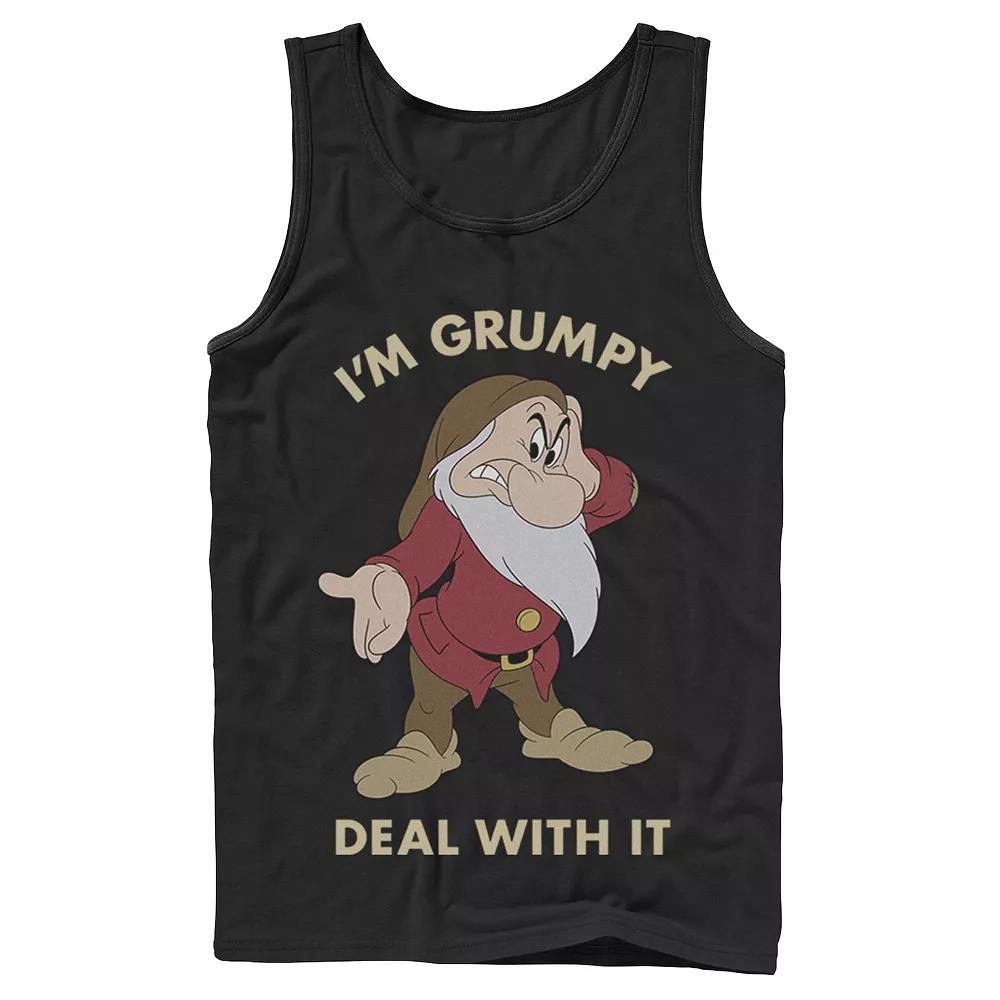 Disney's Snow White I'm Grumpy Deal With It Portrait Men's Tank Top,  Product Image