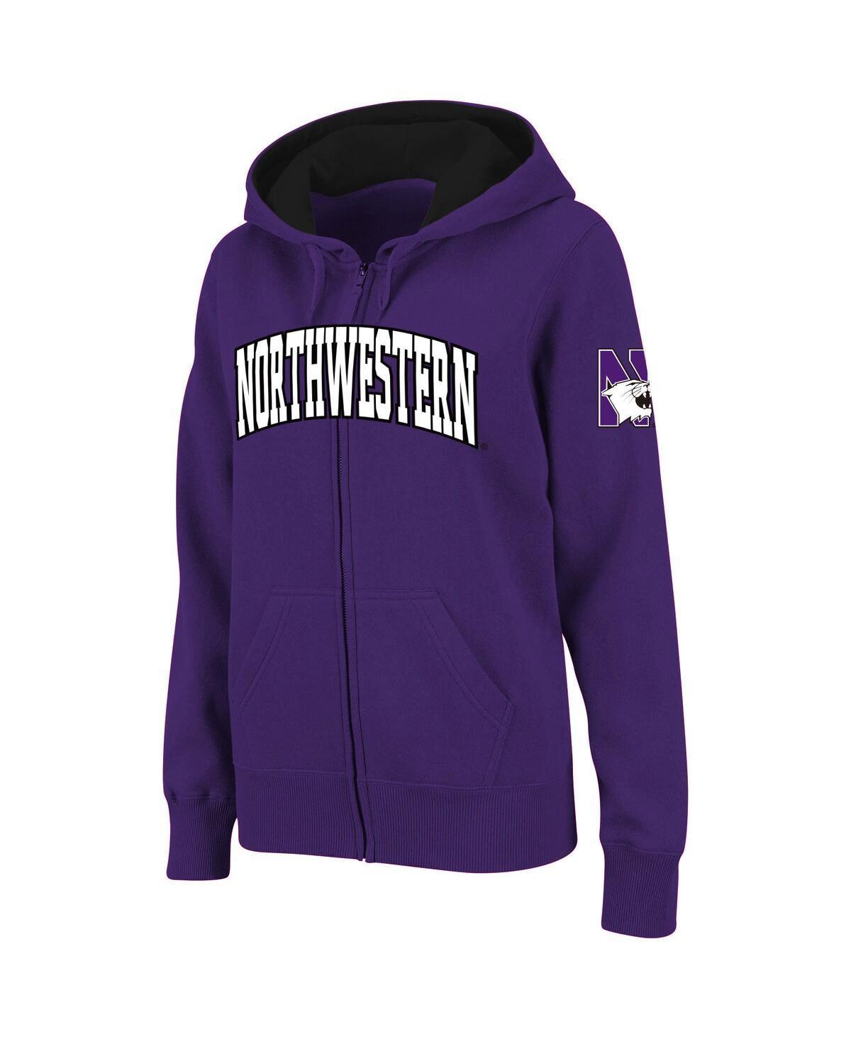 Women's Stadium Athletic Purple Northwestern Wildcats Arched Name Full-Zip Hoodie, Size: 2XL Product Image