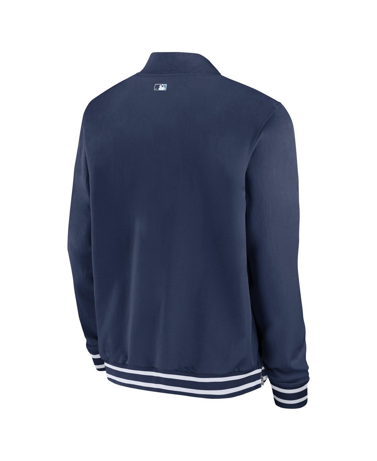 NIKE Men's  Navy Kansas City Royals Authentic Collection Game Time Bomber Full-zip Jacket Product Image