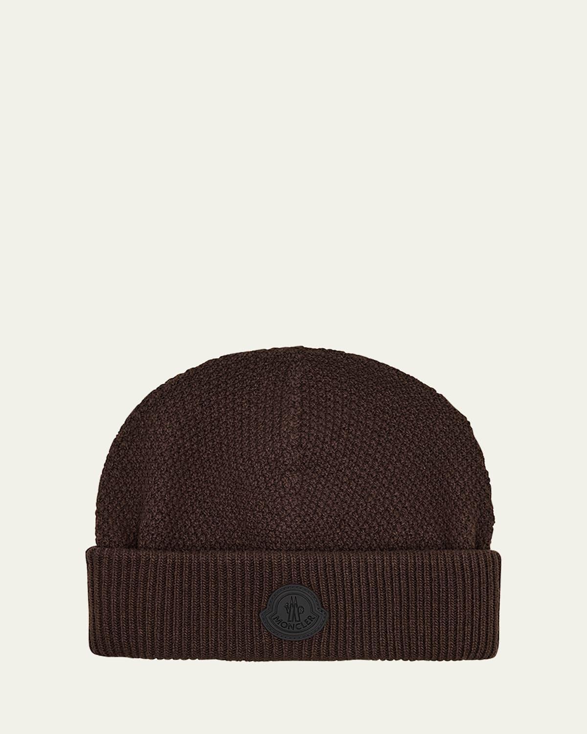 Mens Tonal Wool Logo Beanie Product Image