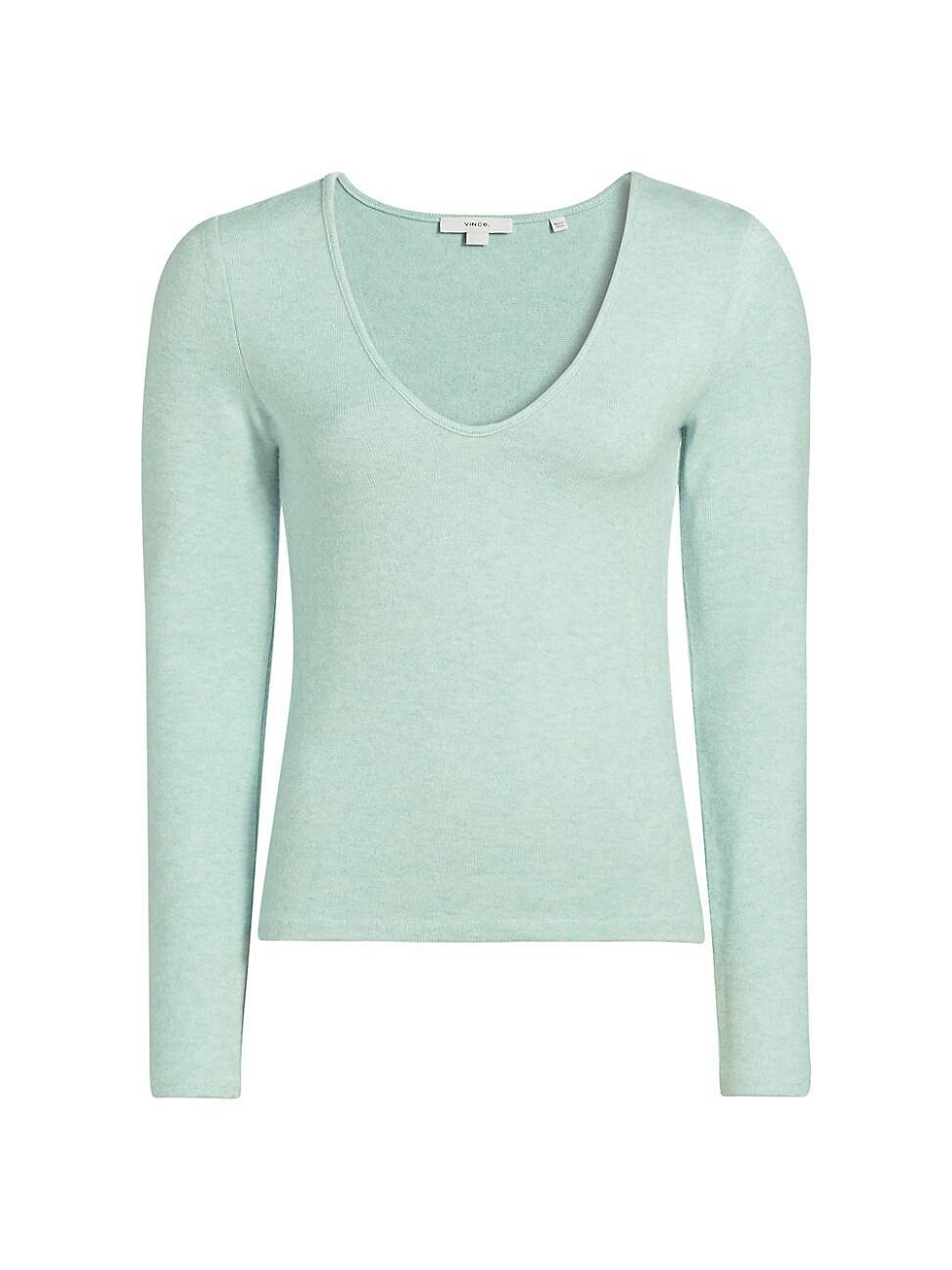 Womens Cozy Long-Sleeve V-Neck Top Product Image
