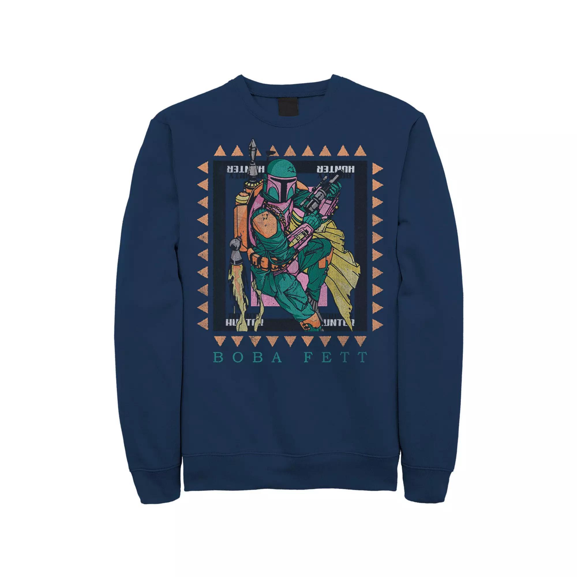 Men's Star Wars Boba Fett Stamp Sweatshirt, Size: XXL, Blue Product Image