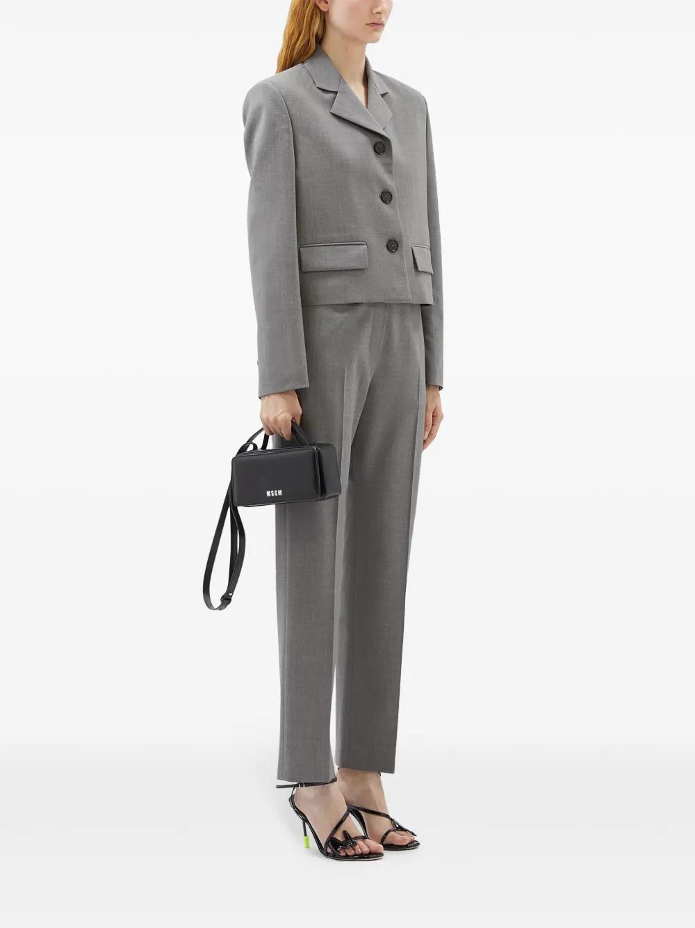 MSGM Cropped Jacket In Grey Product Image