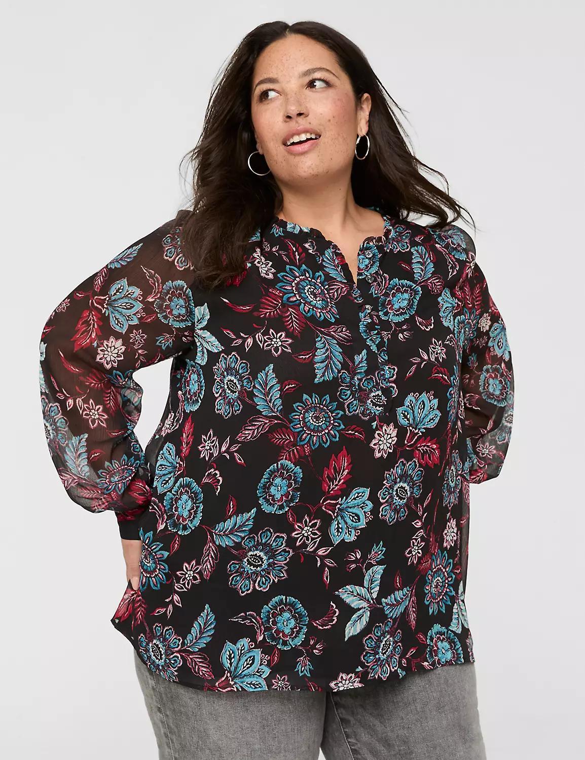 Ruffled Popover Top Product Image