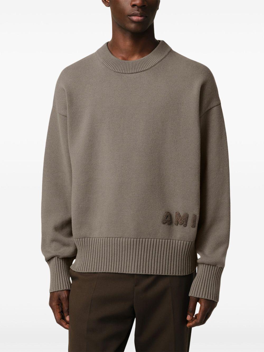 logo-embroidered crew-neck sweater Product Image