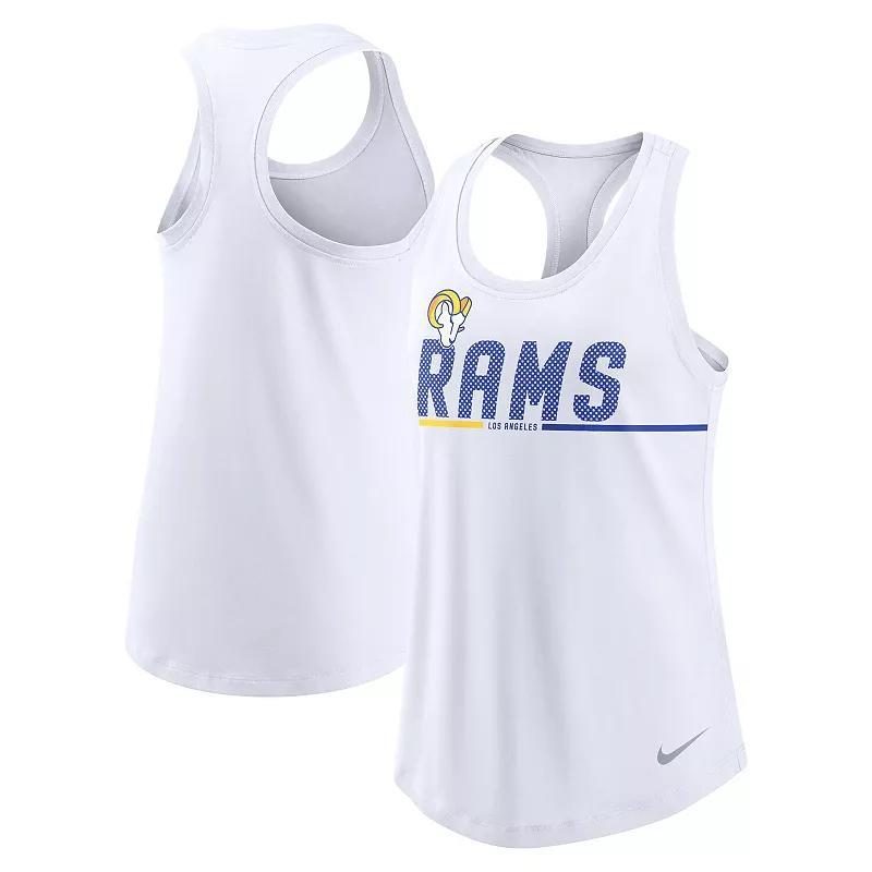 Womens Nike Los Angeles Rams Team Name City Tri-Blend Racerback Tank Top Product Image