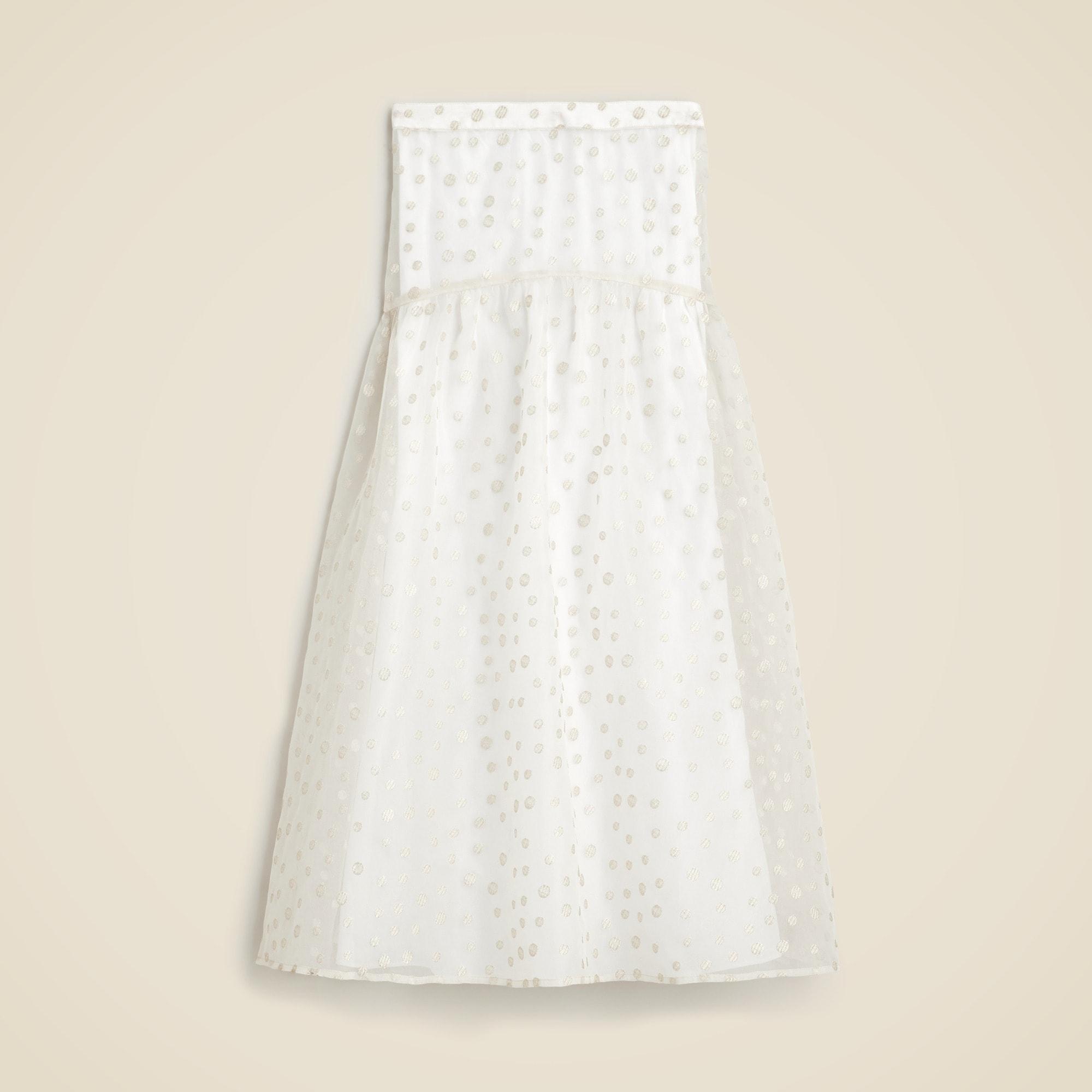 Maryam Nassir Zadeh X J.Crew drop-waist skirt in embroidered silk organza Product Image