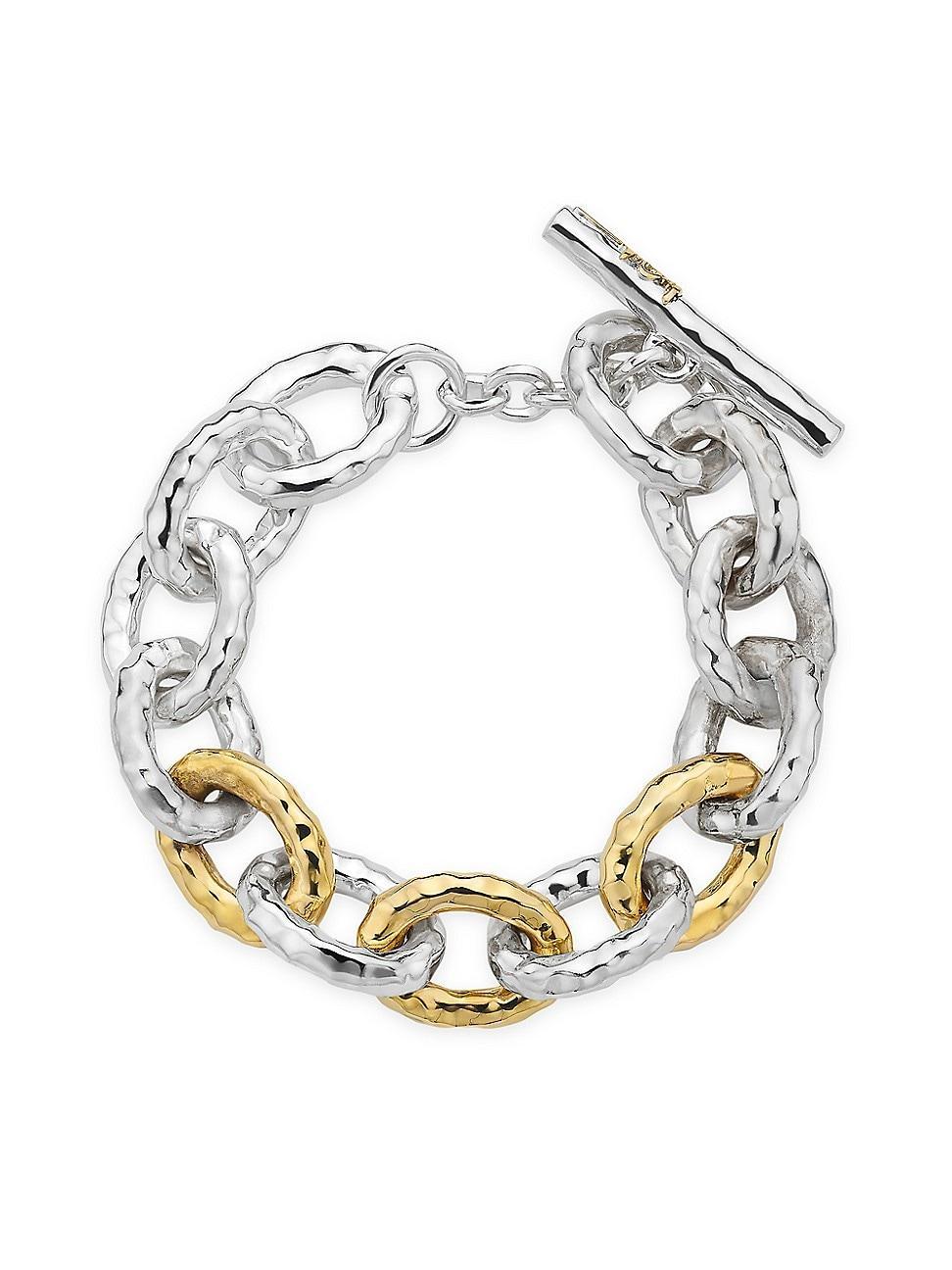 Womens Classico Two-Tone 18K-Yellow-Gold & Sterling Silver Toggle Bracelet Product Image