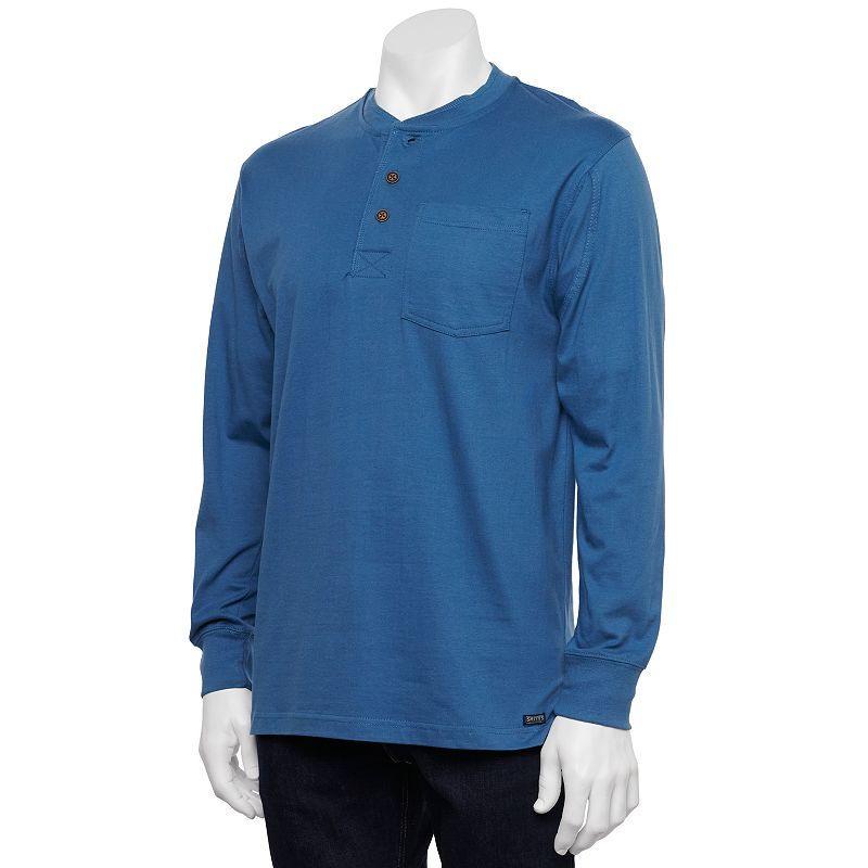 Mens Smiths Workwear Regular-Fit Sherpa Bonded Thermal Henley Pullover Product Image