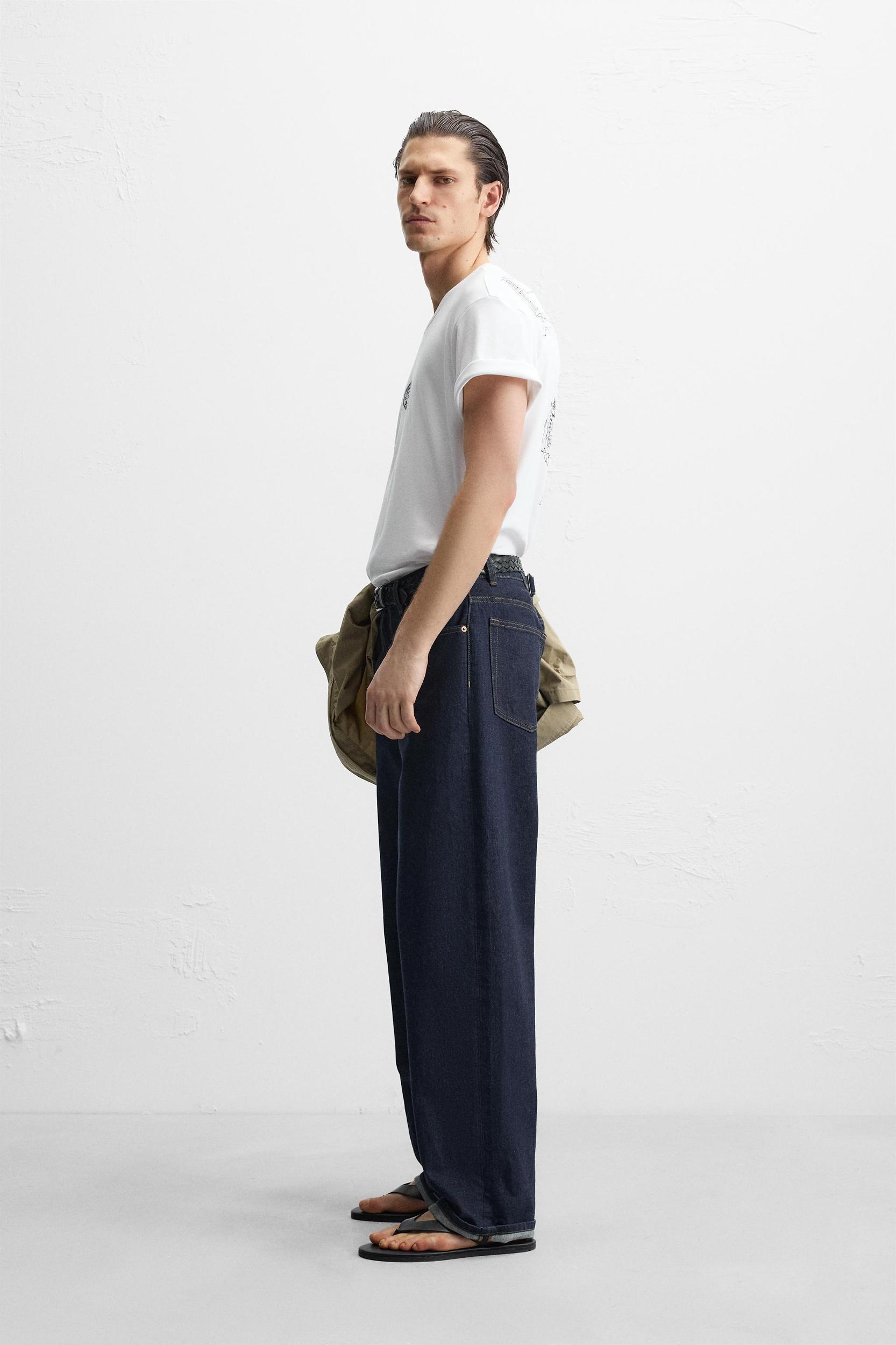 T-SHIRT WITH TONAL EMBROIDERY Product Image